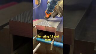 Serrating tool steel #machinist #machining #machineshop #machinery #cnc #machinework #shop #vise