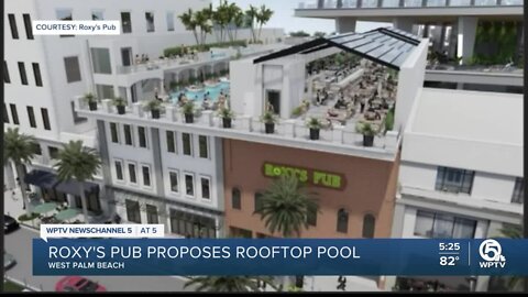 Roxy's Pub proposes rooftop pool