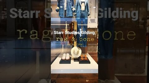 Rag And Bone in Houston, Texas #ragandbone #galleriahoustontexas #gold leaf #starrstudiosgilding