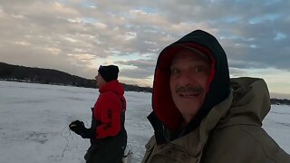 New Experience Ice Fishing in Wisconsin, Day 1 Northern Pike