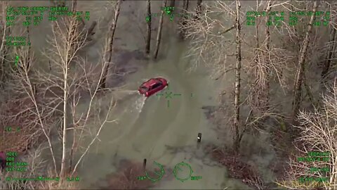 Stolen Car Chase starts in Issaquah and Ends up on Flooded Road