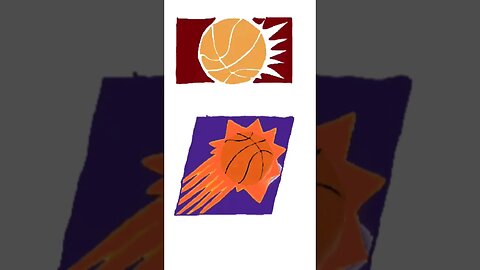 Drawing Old and New Phoenix Sun's Logo #phoenixsuns #NBA #art #drawing
