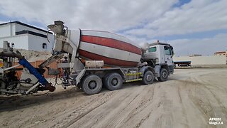 Concrete day at construction site