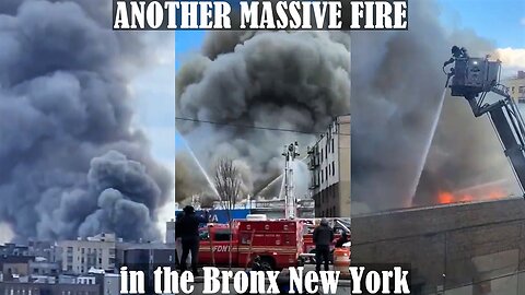 ANOTHER MASSIVE FIRE in the Bronx New York- Concourse Food Plaza