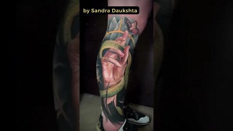 Stunning work by Sandra Daukshta #shorts #tattoos #inked #youtubeshorts