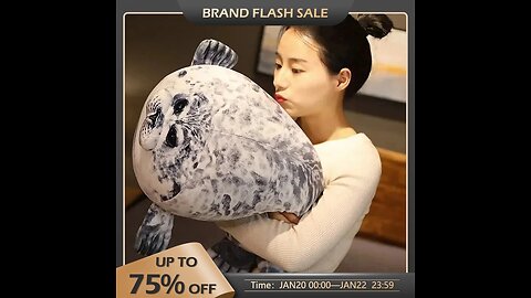 15-35 Years Old Soft Sponge Seal Pillow Aquarium Toy Plush Short-Haired Customizable Animal Design