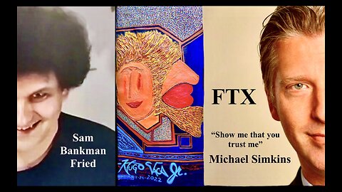 FTX Partner Michael Simkins Painted As Nigerian Scam Artist In Modern Art Gonzo Journalism Painting