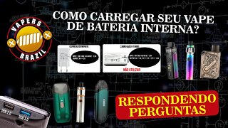 Como Carregar Vape de Bateria Interna ?