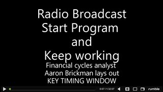 Financial cycles analyst Aaron Brickman lays out KEY TIMING WINDOW 1 Hr.:30