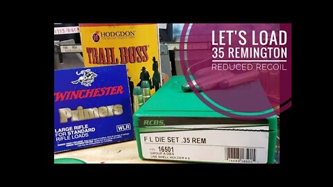 Let's Load - 35 Remington Reduced Recoil Loads Using Hodgdon Trail Boss and Cast Lee Lead Bullets