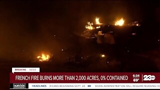 French Fire burns more than 2,000 acres, 0% contained