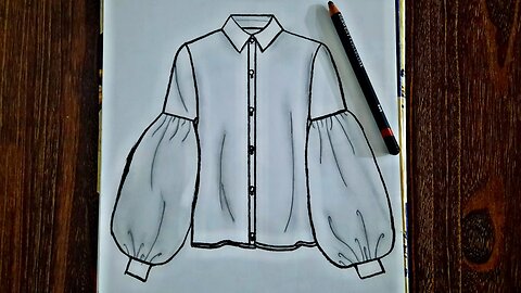 Easy Drawing ' Dress drawing " Pencil drawing : Dress design sketch