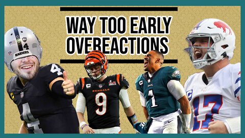 NFL WAY TOO EARLY OVERREACTIONS