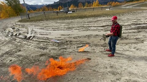 Flamethrower vs Garbage in Alberta