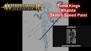 Warhammer Age of Sigmar Speedpaint - Khalida Sketch