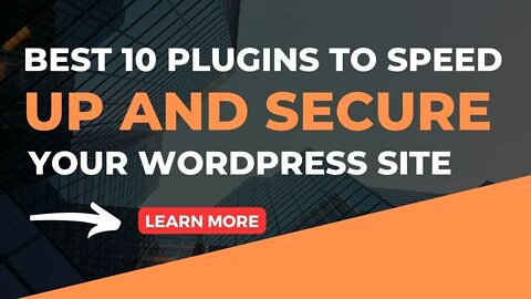 Best 10 Plugins To Speed Up And Secure Your Wordpress Site |Make your site lightning fast and secure
