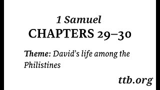 1 Samuel Chapter 29-30 (Bible Study)