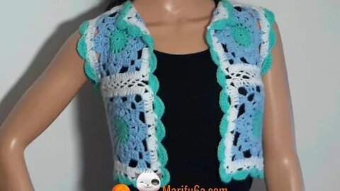 How to crochet bolero written pattern in description
