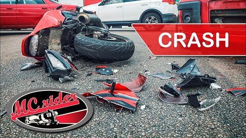 Motorcycle crash caused by a mechanical issue