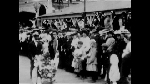 Atlantic City Floral Parade (1904 Original Black & White Film)