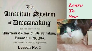 American System of Dressmaking || Lesson 1
