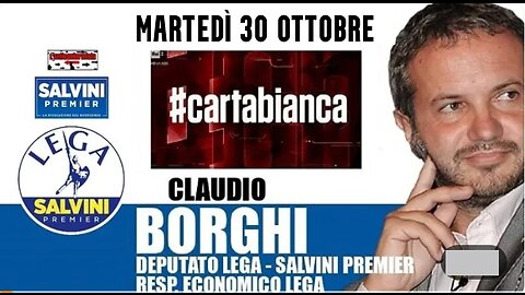 🔴 Claudio Borghi a cartabianca su RAI3 del 30/10/2018 #borghicult