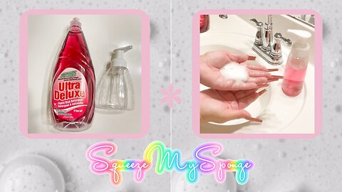 DIY Dollar Tree Red Foaming Dish Detergent Soap LA's Totally Awesome Hack