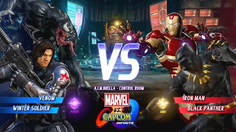 Venom & Winter Soldier VS Iron Man & Black Panter marvel vs capcom infinite