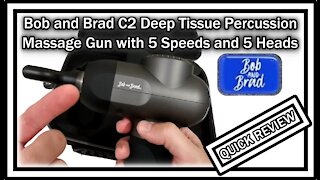 Massage Gun Bob and Brad Deep Tissue Percussion Massager Gun with 5 Speeds and 5 Heads QUICK REVIEW