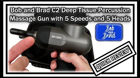 Massage Gun Bob and Brad Deep Tissue Percussion Massager Gun with 5 Speeds and 5 Heads QUICK REVIEW
