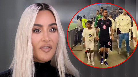 Kim Kardashian faced criticism after her son Saint walked out as Lionel Messi's mascot