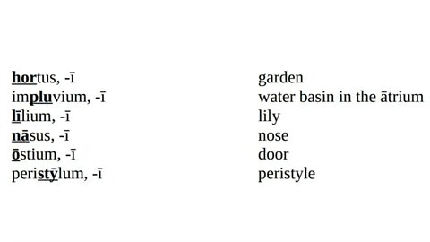 Ch. 5 Vocabulary "Lingua Latina Per Se Illustrata Familia Romana" by Hans Orberg