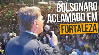 Bolsonaro é aclamado em Fortaleza