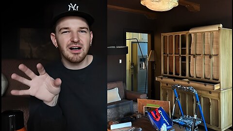 MOODY MOVIE ROOM MAKEOVER ✨ Part 2 ✨ Antique Furniture, Lighting & DIY Hutch