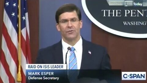 Defense Secretary Esper Details Raid That Killed ISIS Leader Al-Baghdadi