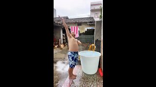 How to take daily bath | Right way to take bath | water resistant man | waterproof #funny #shorts