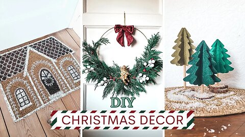 DIY CHRISTMAS Home Decor Ideas | Felt Christmas Trees and Gingerbread House Doormat