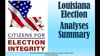 Louisiana Election Analysis Summary - 2021