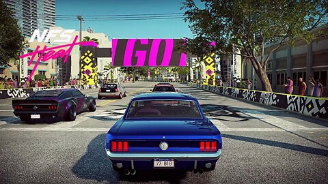 Need for Speed Heat - 65 Ford Mustang - Circuit Race Vertigo - Gameplay (PC HD) [1080p60FPS]