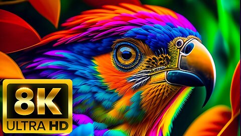 WILD BIRDS /-8K (60FPS) ULTRA HD - With Nature Sounds (Colorfully Dynamic)