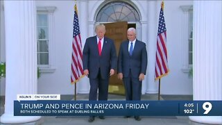 Trump and Pence to hold competing AZ rallies Friday