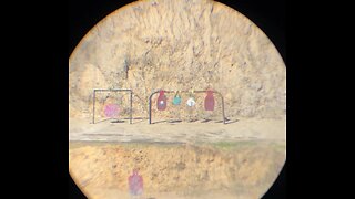 Plinking with the Savage Model 10 FCP-SR at 300yards.