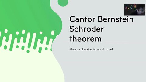 Cantor Bernstein Schroeder theorem proof