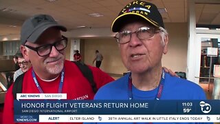 Veterans return from Honor Flight trips
