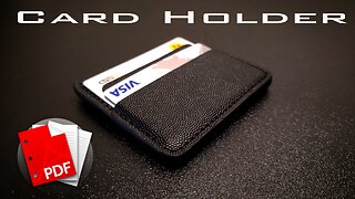 Handmade Leather Card Holder for 6 cards / PATTERN