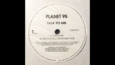 PLANET 95 - TALK TO ME KILKIES LAST RHYTHM MIX