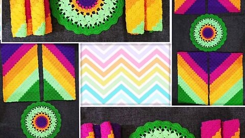 "Make Your Dining Table Pop with a Colorful C2C Crochet Place Mat"