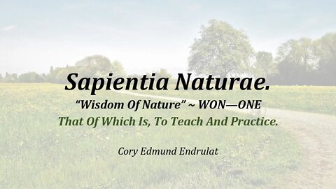 Sapientia Naturae. The Wisdom Of Nature (Full Presentation 2022)