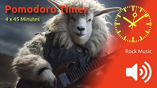 Pomodoro Timer 4 x 45min ~ Rock Music