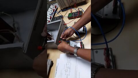 Lab Experiment Short Circuit test of a Transformer..